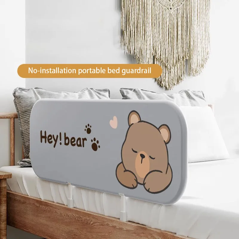 Baby Bed Rail Guard 80cm 1-Side Foldable for Kids Bed Guardrail Safety Portable Barrier Protection 31.5inch