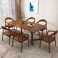Table à manger en bois pour cuisine, console de salon, table à manger nordique moderne de luxe, table de designer portable, meubles de maison 3