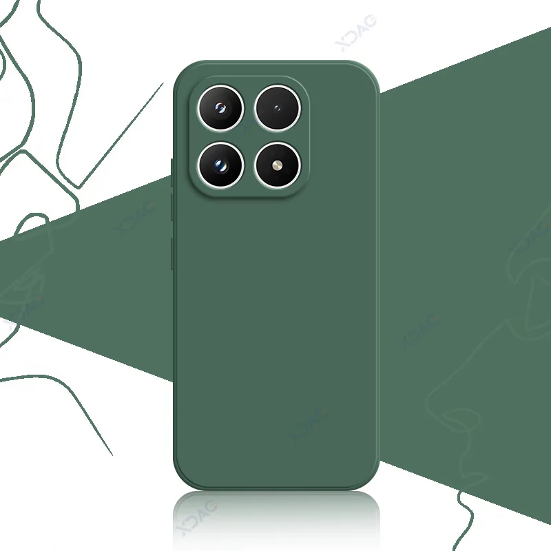 Luxury Liquid Silicone Waterproof Mobile Phone Case - 360° Protection, Soft Square Design