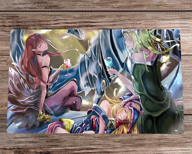 YuGiOh Dragonmaid Girls Playmat TCG CCG Board Game Trading Card Game Mat  Anime Mouse Pad Rubber Desk Mat Gaming Accessories Bag - AliExpress