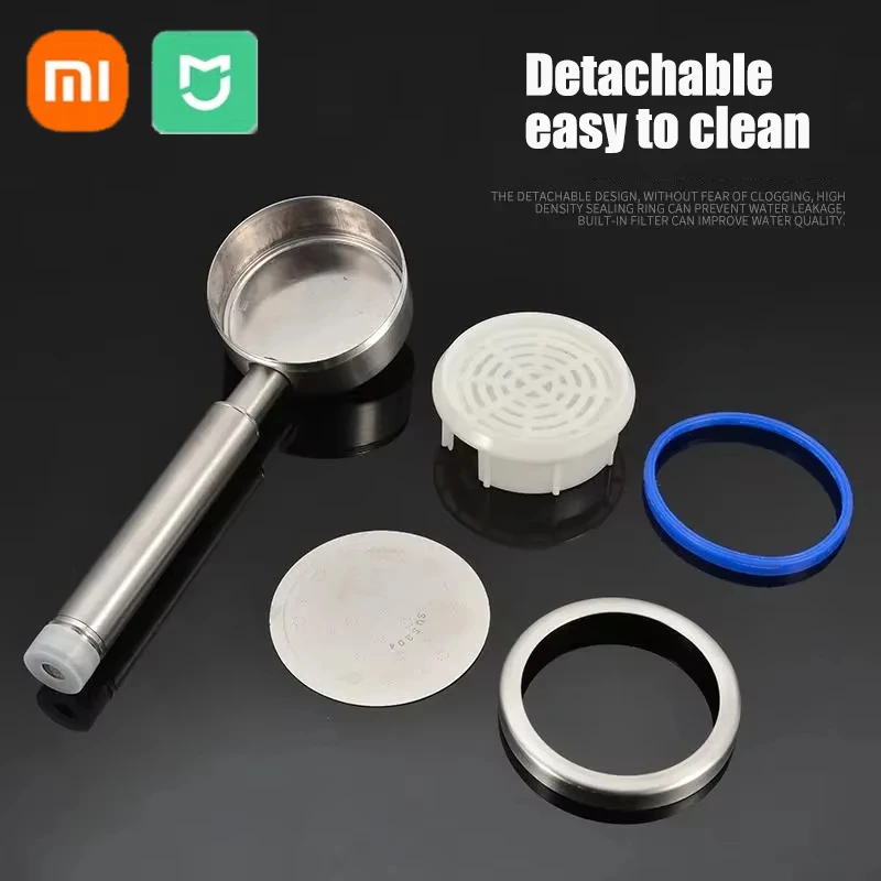 Xiaomi Mijia 304 Stainless Steel Shower Head Handheld High-pressure Bathroom Wall Mounted Water Saving Sprayer Rainfall Shower 5