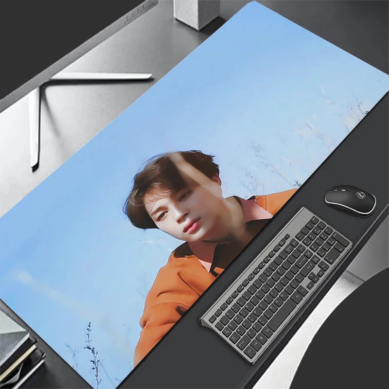 P-Park jimins Gaming Mouse Mat Gamer Cabinet Pc Accessories Keyboard Pad Deskmat Mousepad Mats Mause Laptops Anime Mouse Pads