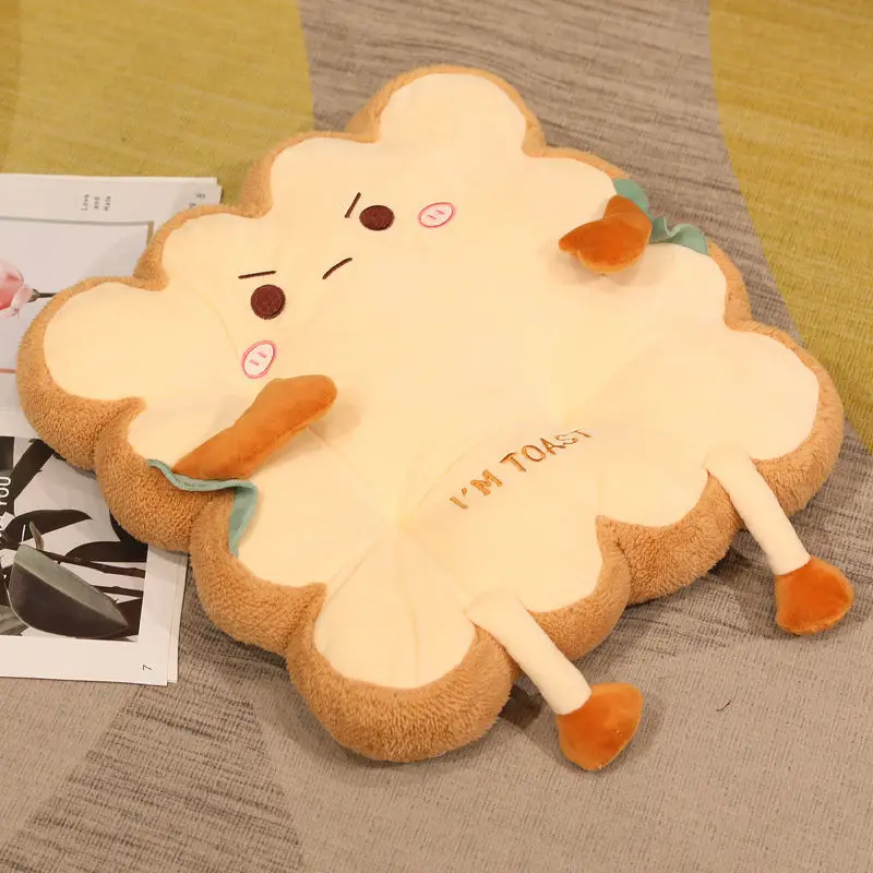 40cm Simulation Bread Toast Cushion Stuffed Memory Foam Sliced Bread Food Pillow Sofa Chair Decor Birthday Seat Cushion 3