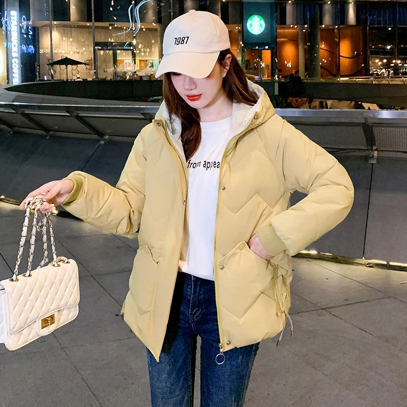 2023 Winter Clothes Women New Fashion Loose Cotton Coat Kpop Thickened Short Down Coat