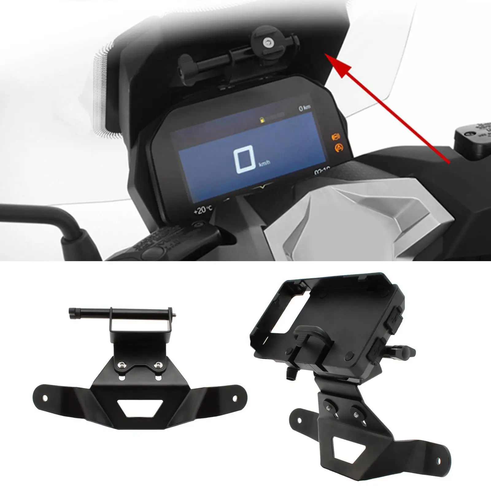 Navigation holder charger mobile phone holder fast for C 400 GT