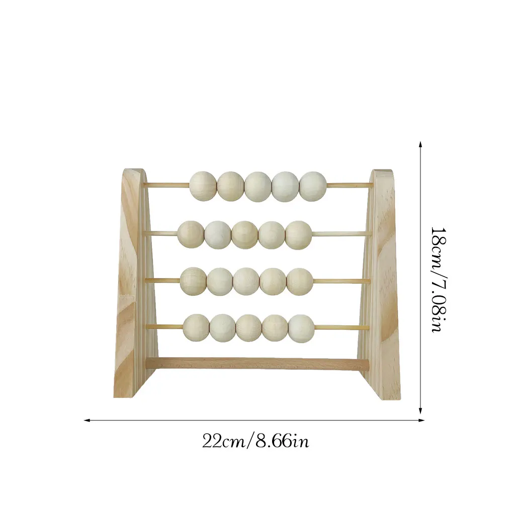 Wood Abacus Toy Counting Plaything Simple Design Math Learning Toys