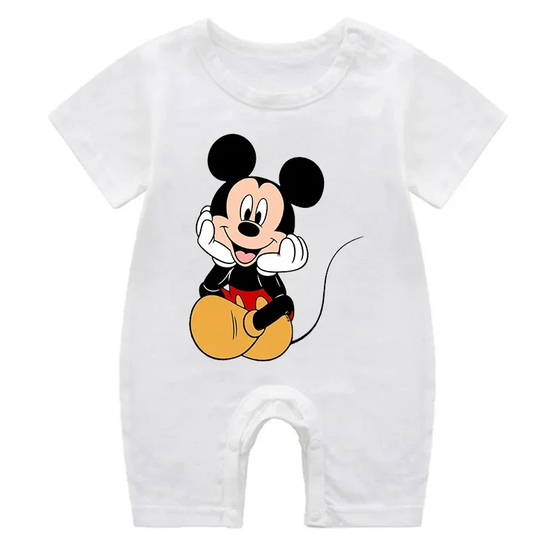 Summer Baby Romper Boy Short Sleeve Cotton Cartoon Mickey Minnie Mouse Newborn Clothes Girl Jumpsuit Infant Clothing Costume Top baby rompers