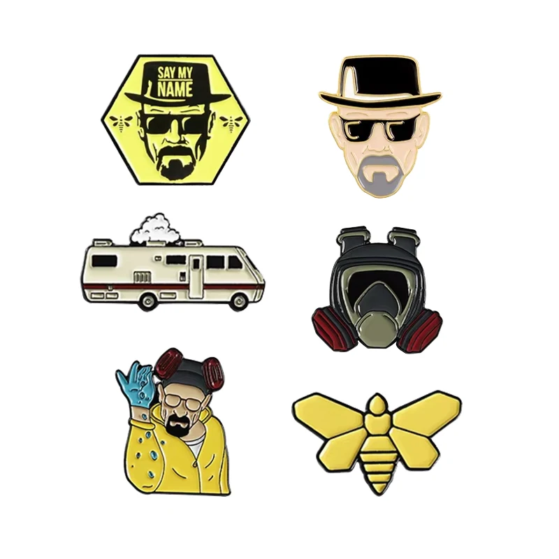 6-23Pcs/Set Humor Comedy Anime Movie Collected Enamel Pins Cartoon Role Red Eared Rabbit Cat Dog Bro