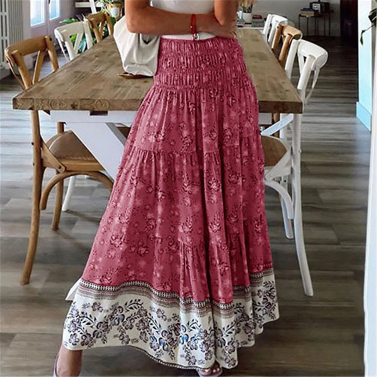

Festival skirt Women Fashion Fashionable Festival printed pattern Bundle Loose Summer Clothes for Women Summer skirt Sale faldas
