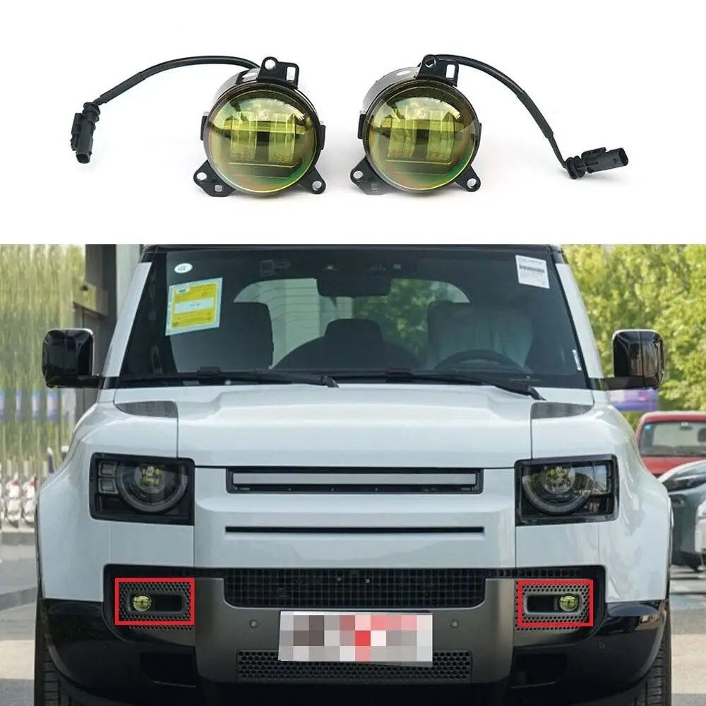 

LED Yellow Permeable Lens Golden-Eye Fog Lamp For LR Defender 90 110 130 2020-2023
