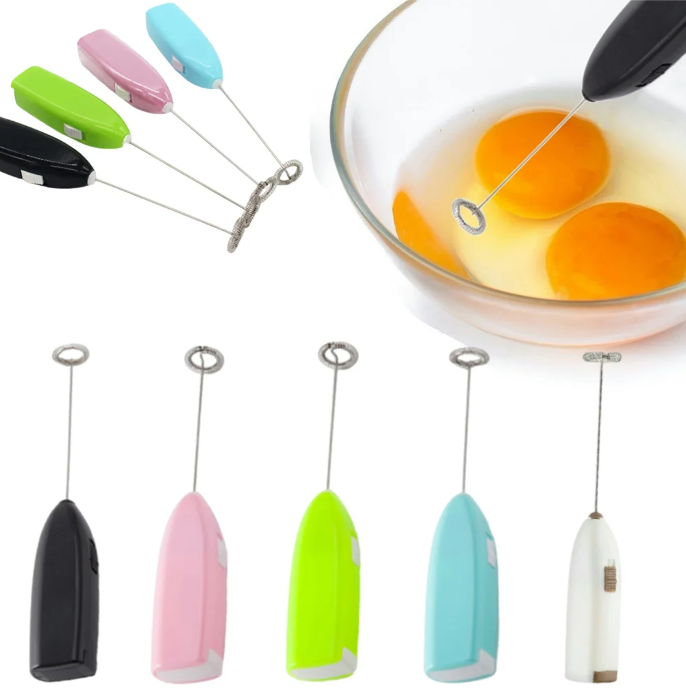 Mini Coffee Foamer Stainless Steel Electric Stirrer Egg Beater Handheld Milk Frother Blender Portable Fast for Home Cooking Tool
