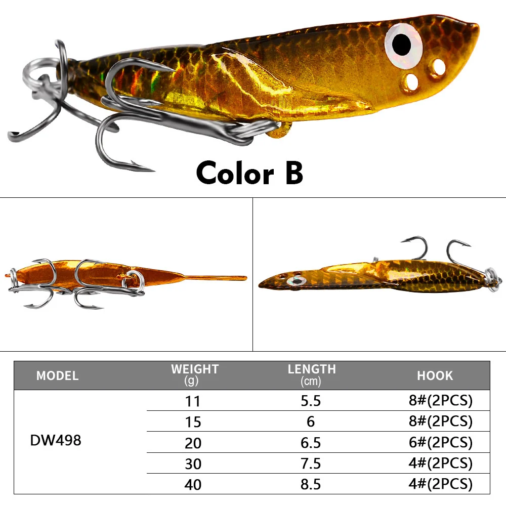 

Vib Lure Metal High Density Smart Swimming Cast Far Iron Plate Fake Bait Lure Bait 6.5cm 3d Fisheye Metal Lure 21g Bait