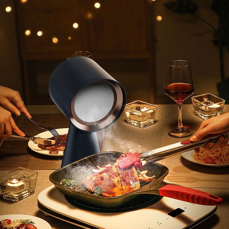 HTT-X6 Desktop Range Hood Household Mini Compact Low Noise Portable Hot Pot Barbecue Companion 30W