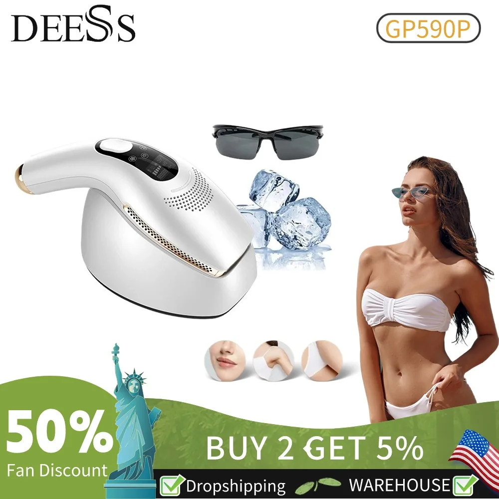DEESS GP590P Ipl безболезненный эпилятор, 0,9 секунды, бесконечная вспышка, Женский постоянный безболезненный лазерный холодный эпилятор, 2 года гарантии DEESS GP590P Ipl безболезненный эпилятор, 0,9 секунды, бесконечная вспышка, Женский постоянный безболезненный лазерный холодный эпилятор, 2 года гарантии