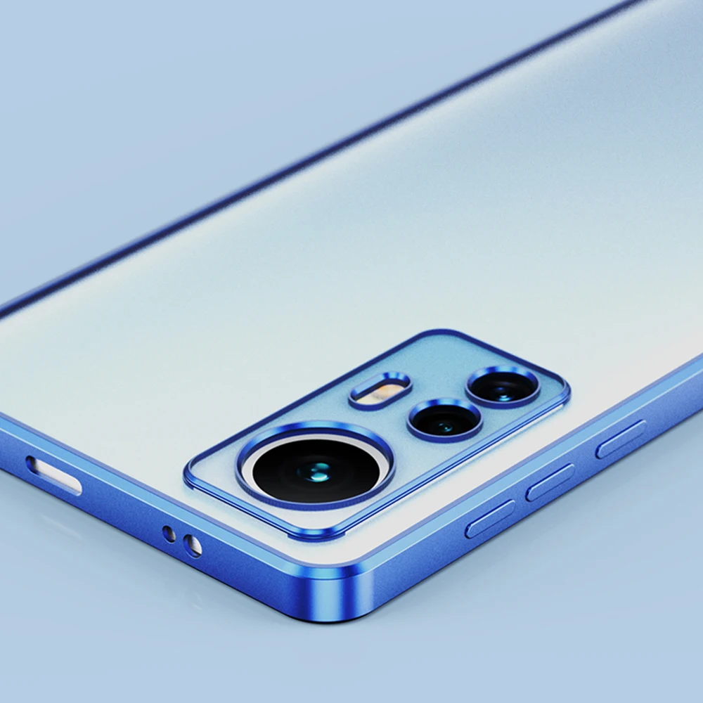 Luxuriöse, galvanisierte Telefonhülle für Xiaomi Mi 12S 12 Pro, transparente, matte TPU-Hülle, Funda für Xiaomi 12S 12X 12, Anti-Fal_voghion.com