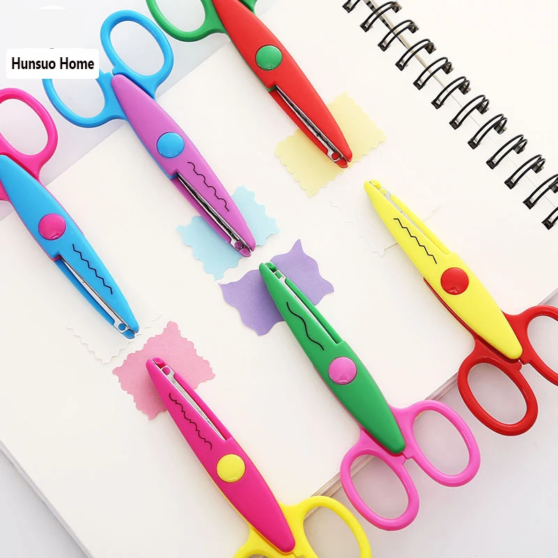 

DIY Handmade Shear Paper Craft Scissors Paper Cut Wave Edge Handicraft Student Kid Creative Diary Album Scrapbook Photo Scissor