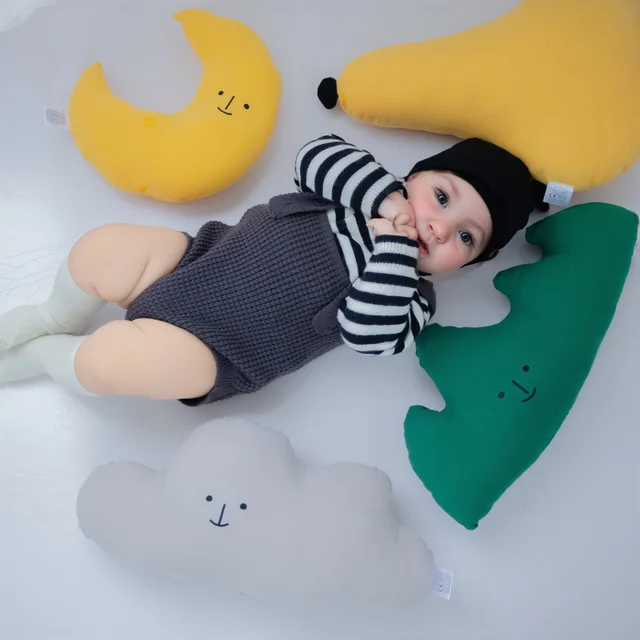 Ensemble d'Oreillers de Lune Minimaliste Moderne, Vente en Gros de Documents Solides, Planche de Sauna de Chambre à Coucher, Coussin de Canapé de Salon 1