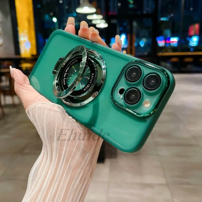 Wireless Magnetic Stand Case with Ring Holder, Clear Soft Cover