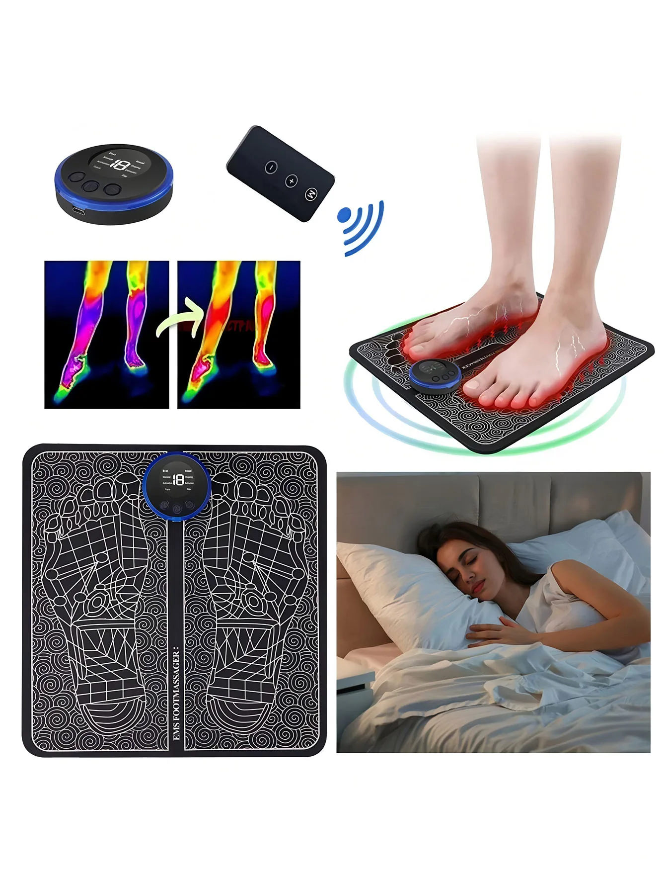 Automatic Foot Massager Machine for Relaxation Therapy