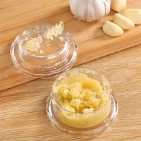 Boîte de torsion d'ail domestique multifonctionnelle, outil manuel en plastique, broyeur d'ail pour gingembre et Chili, Gadgets de cuisine, 2 pièces 1