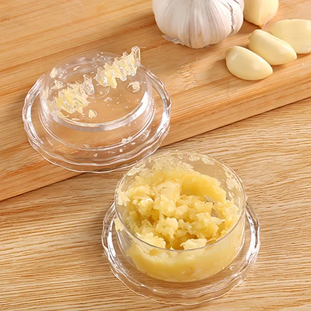 Boîte de torsion d'ail domestique multifonctionnelle, outil manuel en plastique, broyeur d'ail pour gingembre et Chili, Gadgets de cuisine, 2 pièces 1