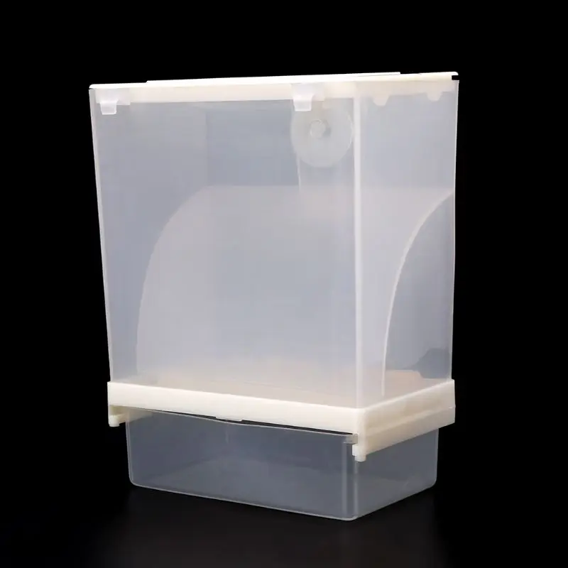 Parakeet Feeder Automatic Clear Dispenser Acrylic Container for Cage No Mess Splash-Proof Easy to Refill M6CE