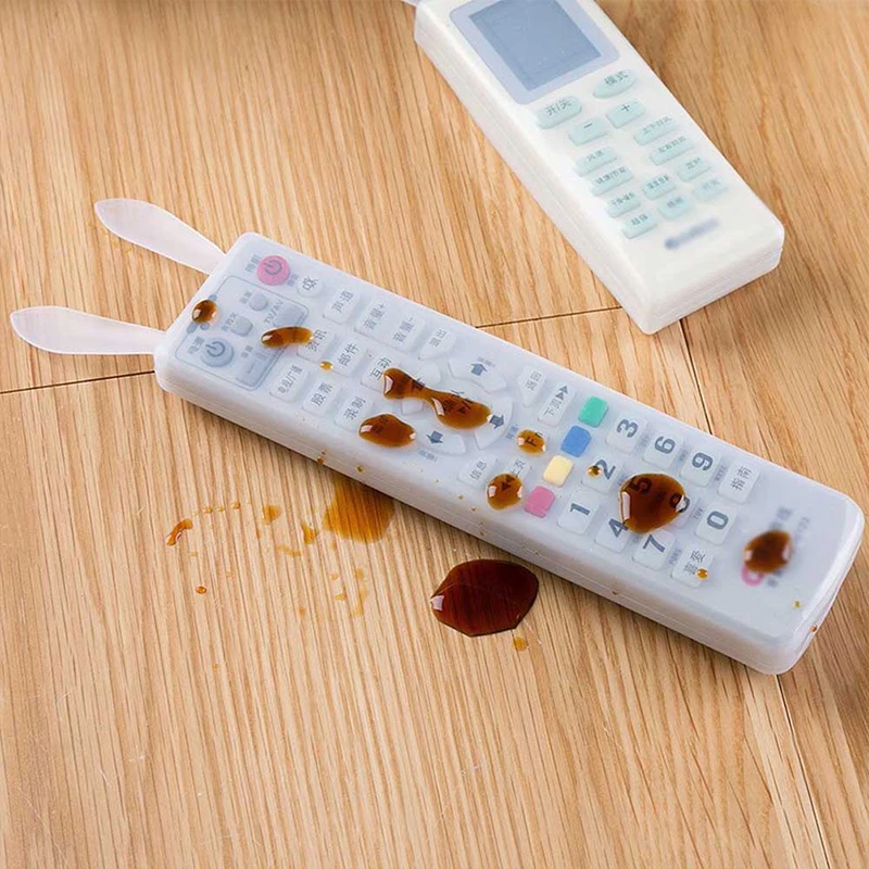 Transparent Remote Control Covers Cute Rabbit Ears Case For TV Air Conditioner Soft Silicone Remote Control Protective Case 3pcs