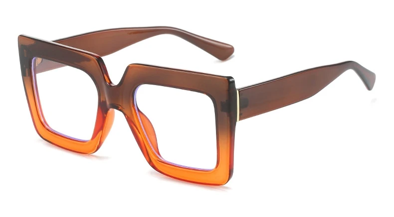 Vibrant Oversized Square Black Eyeglasses with Clear Lenses