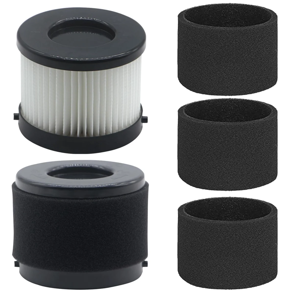 

49-90-0160, 49-90-1951 Filters for Milwaukee Compact Vacuum 0882-20 M18, 2 Pack HEPA Filters and 4 Pack Foam Filters