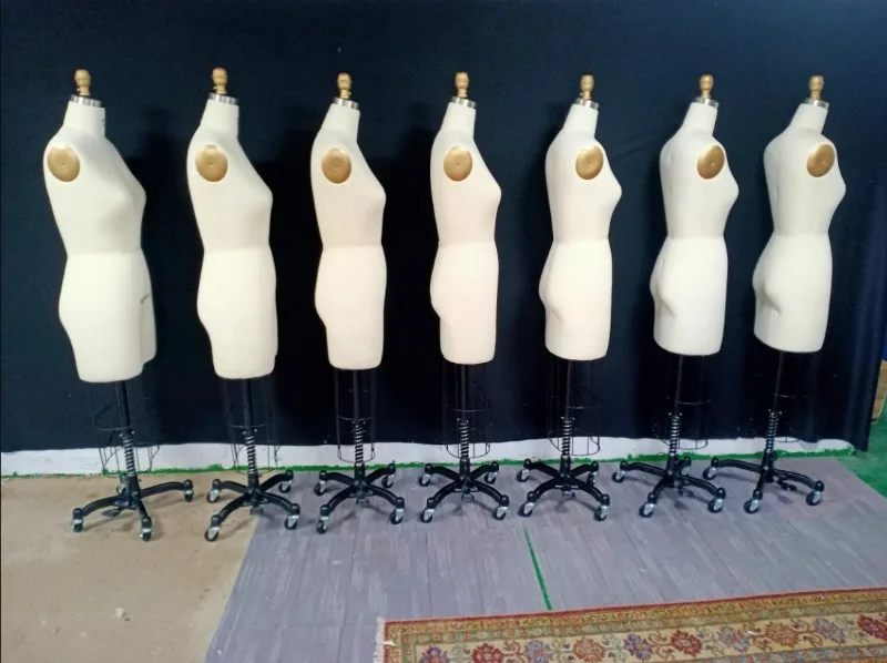 Description Picture 6 of itemThree-dimensional Mannequins Sewing Supplies Upper Body Adjustable Wedding Dress Mannequin Movable Clothing Store Model Rack A