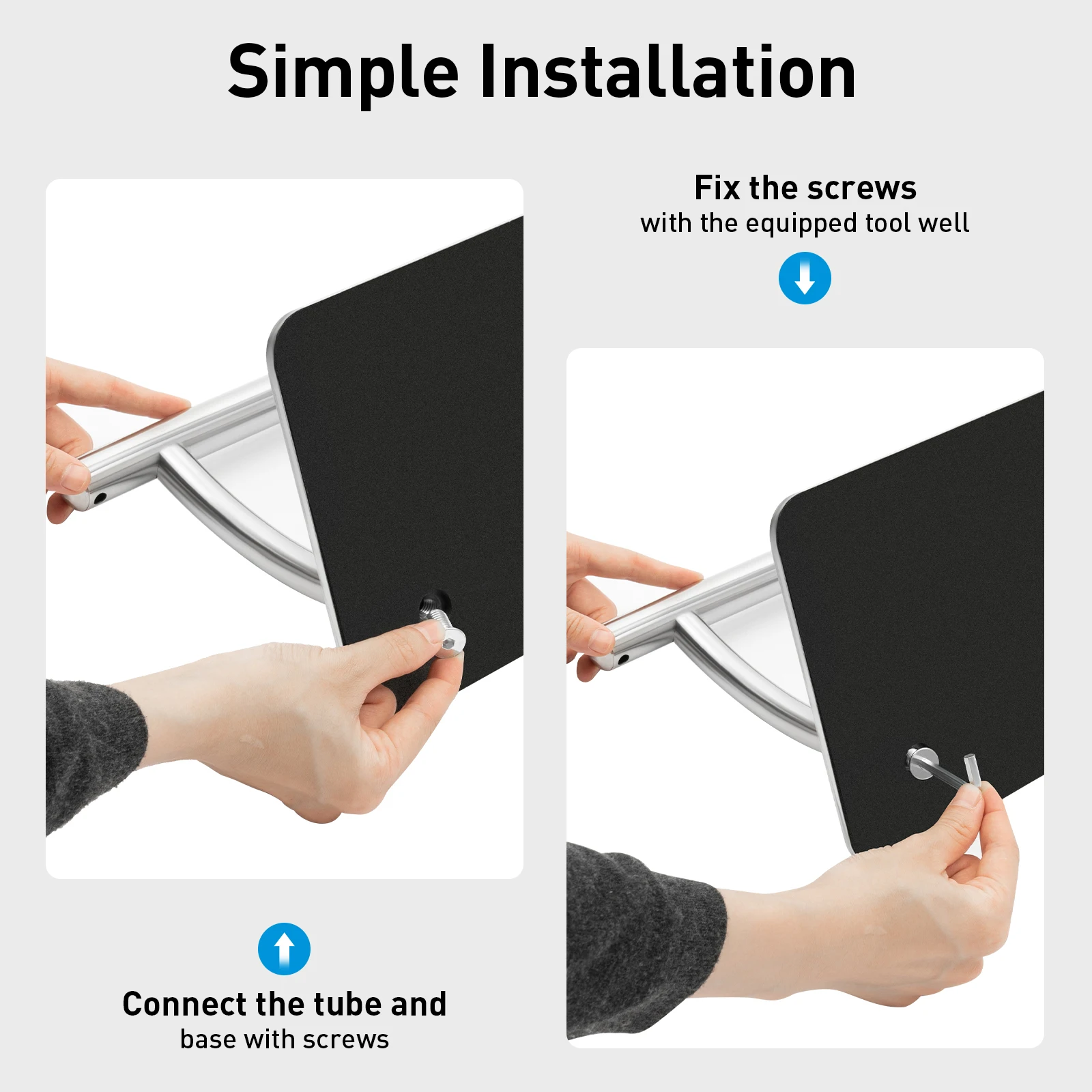 30*18cm Friseurstuhl-Fußstütze aus Edelstahl, Fußpedal für Friseursalon-Stuhl, Fußstütze unter dem Schreibtisch für Zuhause und Büro – Detail 4