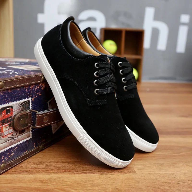 New Men Shoes Fashion Sneakers Casual Luxury Shoes Men Cow Suede Lace-up Low-cut High Quality Plus Size 38-49