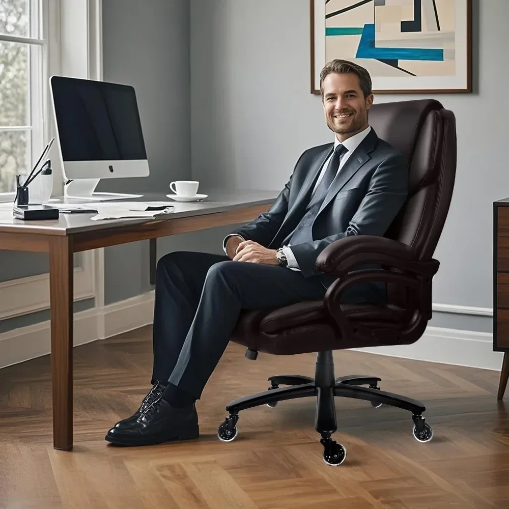 Heavy Duty Office Chair 500lbs, Big and Tall Office Chair for Heavy People, Adjustable Ergonomic Lumbar Support 6