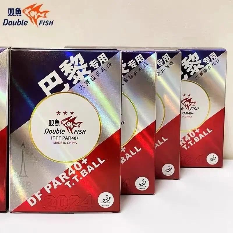 Description Picture 3 of itemDouble Fish DF PAR40+ Ping Pong Balls 3 Stars Professional Table Original Tennis Balls ABS New Material for Competition Standard