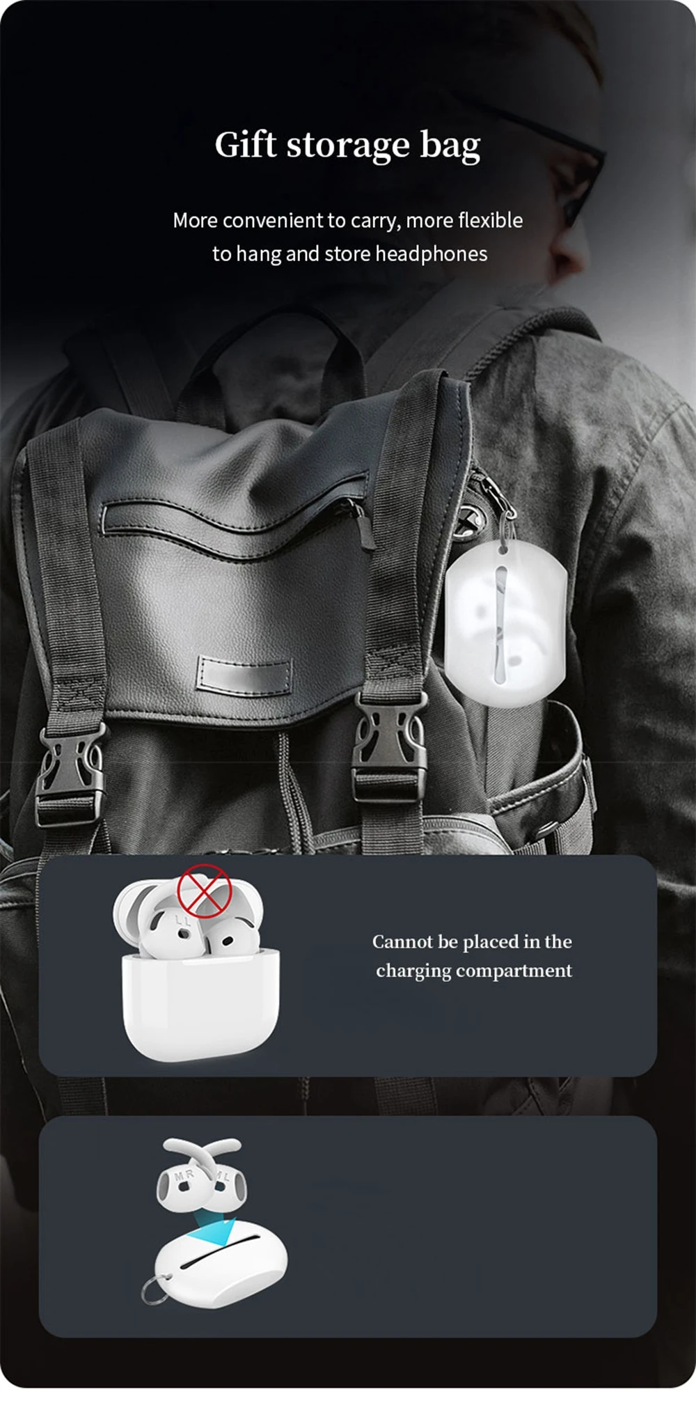 6Pcs Airpods 4 True Wireless Airpods4 2024 TWS headphones Ear Buds Plugs Tips Silicone Sleeves