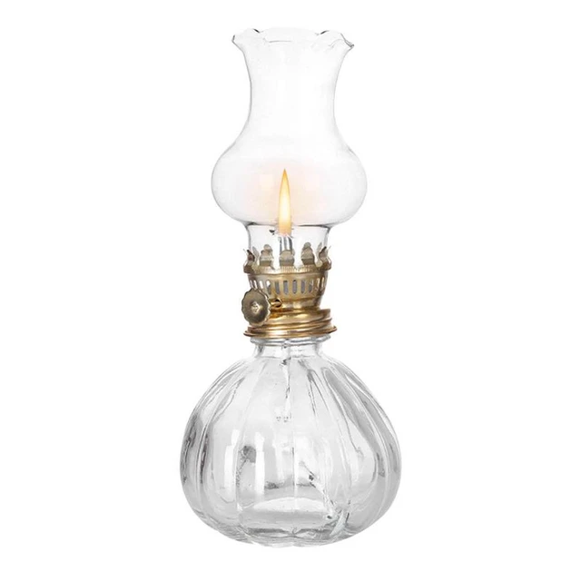 Oil Lamps for Indoor Use, Kerosene Lamp Hurricane Lamp Decorative Lamplight  Chamber Glass Oil Lamp, Translucence Barn Lantern Glass Kerosene Oil Lamp  Lantern for Home Desktop Decor 