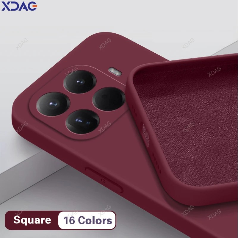 Original Liquid Silicone Shockproof Back Cover with Classic Square Design
