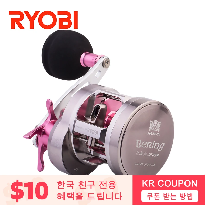 RYOBI RANMI Bering Slow Jigging Reel Fishing Wheel Gear Ratio 6.8:1 Drag 12kg 11BB Drum | Спорт и развлечения