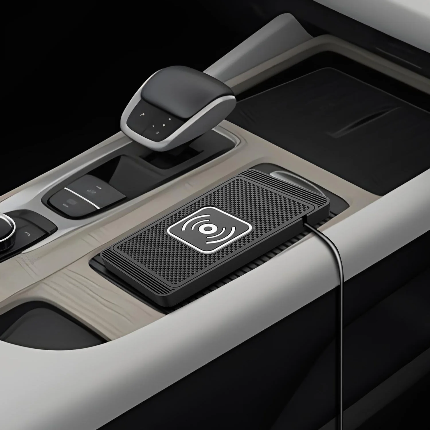 Universal Fast Charging Wireless Car Charger with Silicone Pad Stand