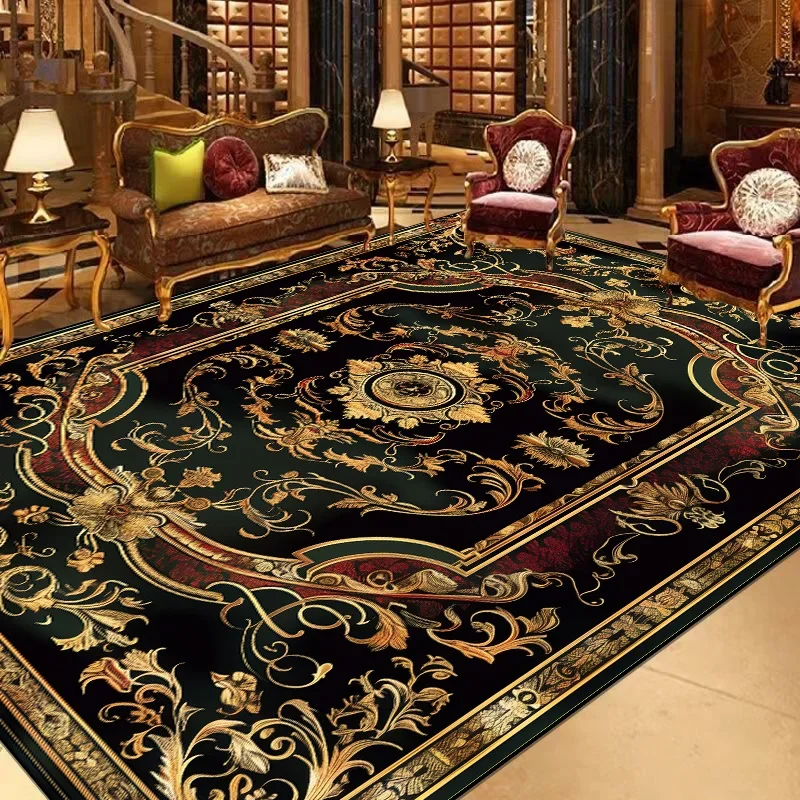 European Large Size Carpet Living Room Decoration Luxury Floor Mats Non-slip Bedroom Rugs Washable Lounge Computer Chair Mat floor mat decorative carpet non slip carpet