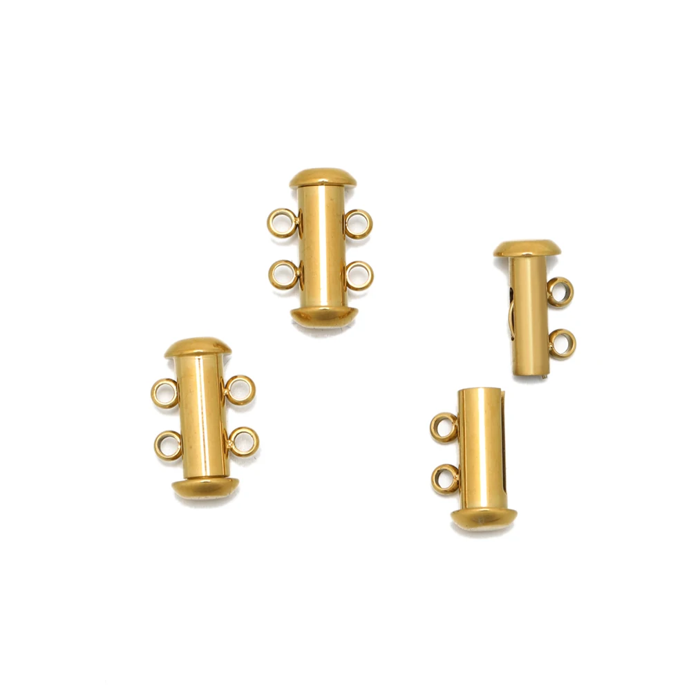 3Pcs Edelstahl Magnetic Slide Rohr Verschlüsse Halskette Armband Loops Connectors für DIY Schmuck Machen Lieferungen – Detail 3
