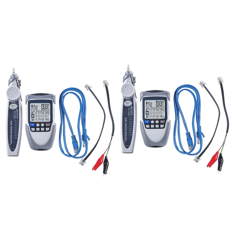 

Handheld Network Cable Tester LCD Screen Display Digital Wire Trackers Continuity Voltage Polarity Checking POE Test