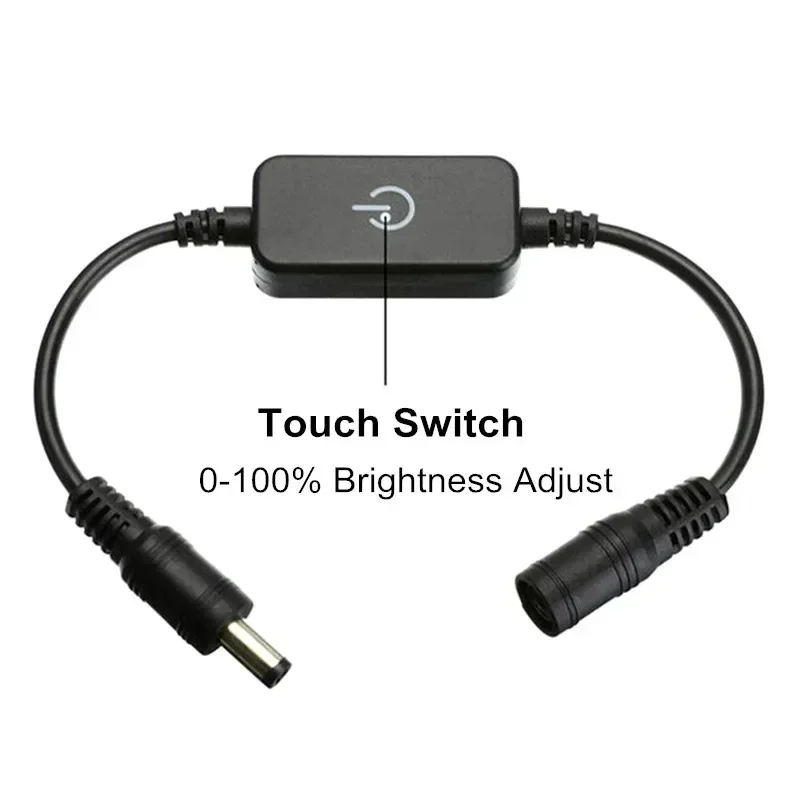 Smart light switch Led strip controller Led dimmer switch Led dimmer controller Smart dimmer switch Lamp dimmer Led strip switch Led string dimmer Power cords dimmer switch DC 12V 24V LED Strip Touch Brightness Control Simpl Dimmer Switch Accessories Controller for 5050 2835 Light Strip Single Color