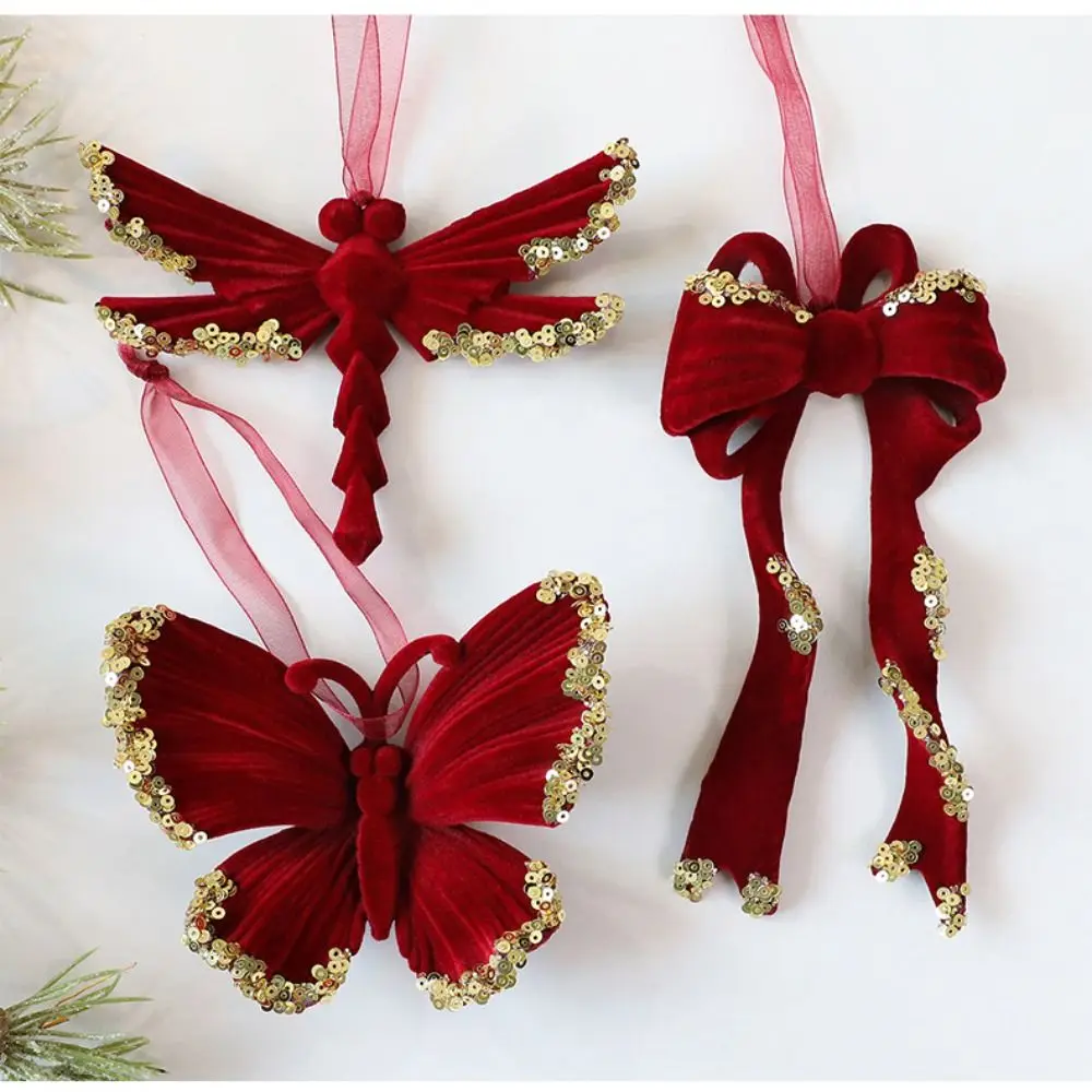 Red Velvet Christmas Tree Ornament Pendant