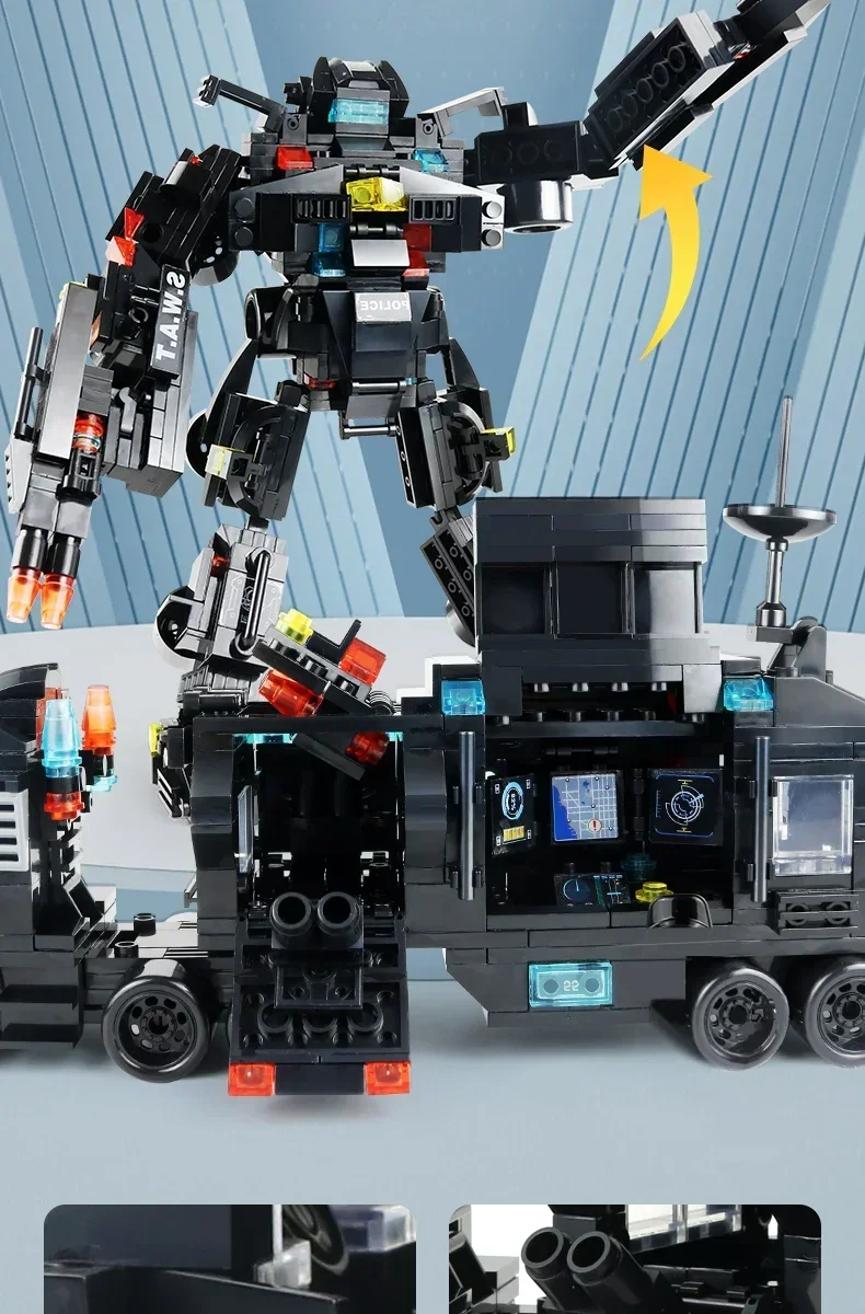 SWAT police station building block components