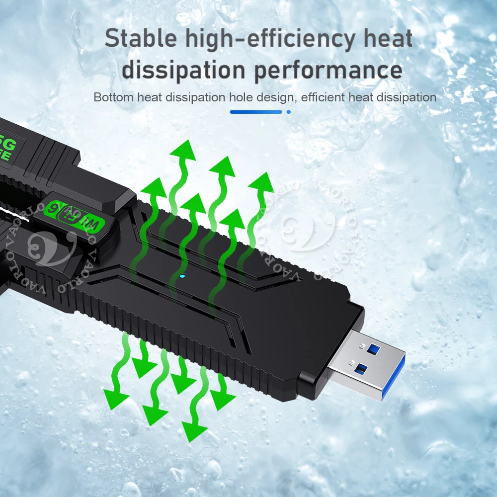 2 IN 1 Wi-Fi 6 USB Bluetooth 5.4 듀얼 밴드(2.4G&5G) 4 안테나 어댑터 900Mbps WIFI 6 802.11AX 무선 네트워크 카드 수신기(Windows 10/11용) MU-