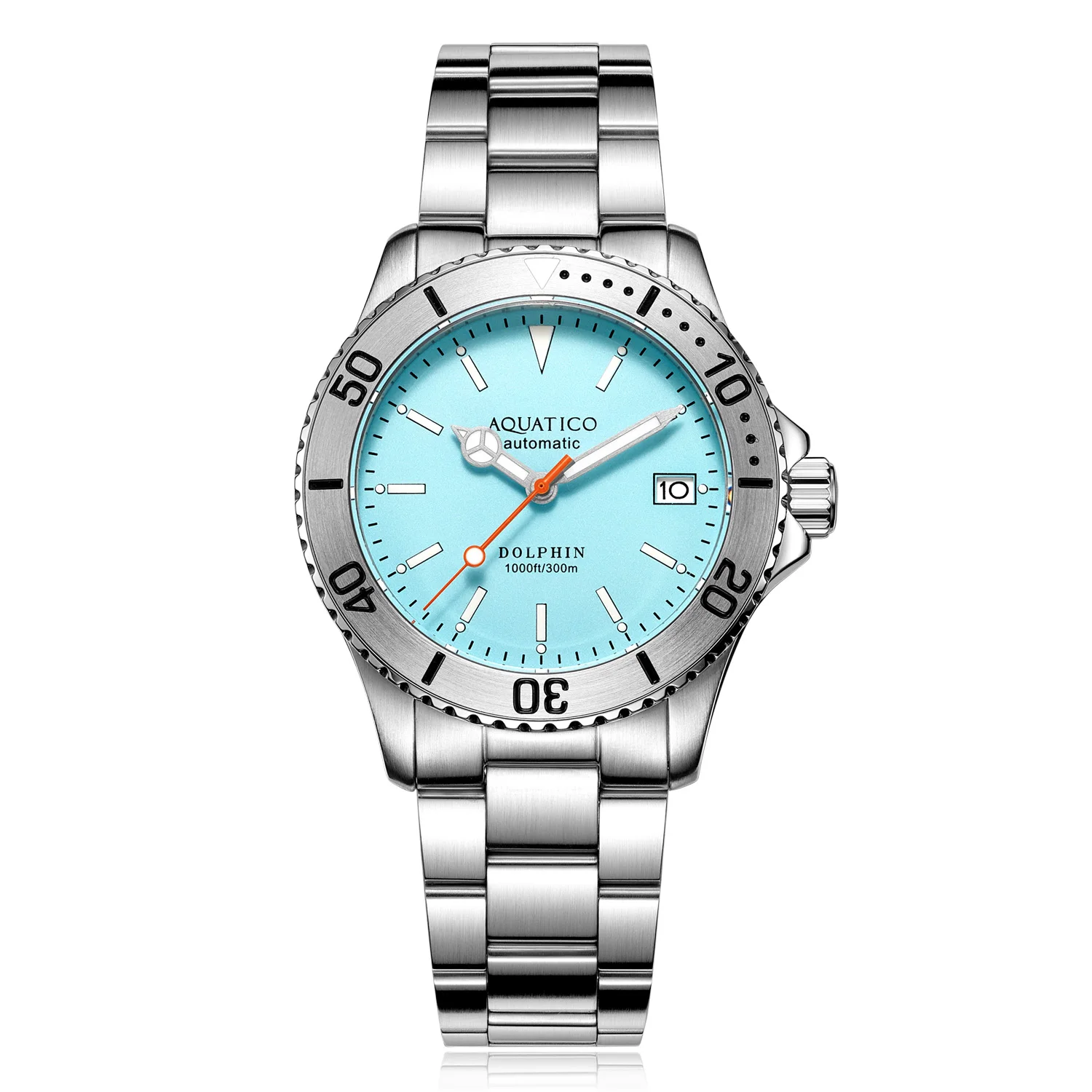 Orologio Subacqueo Automatico Aquatico Dolphin Tiffany Blue Dial (Nh35)