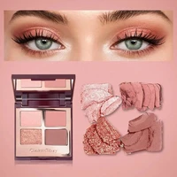 Charlotte Tilbury 4Palette Velvet et 9Palette Silk Shimmer – Fards à paupières et blush crème – Effet rosé longue tenue, modulable, estompable, éclat naturel 4