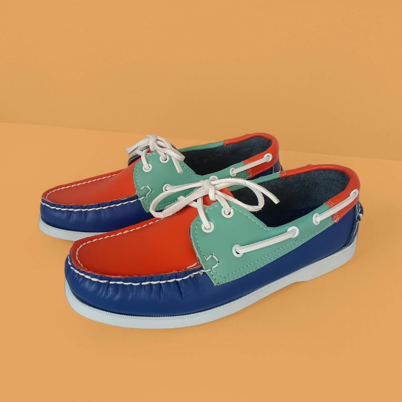 Premium Genuine Leather Homme Boat Women Brand Designer Luxury Loafers Men Moccasins Handmade Portland Shoes_vogvips.com