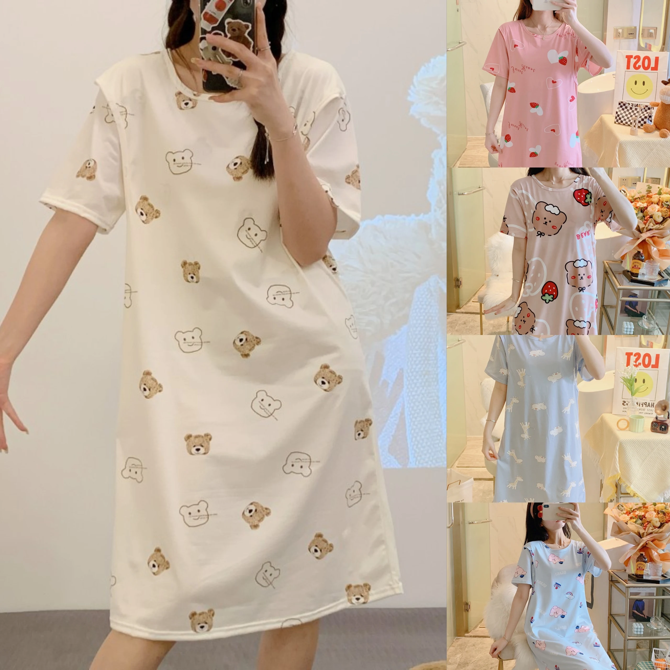 Summer Monthly Clothing Breastfeeding Dress Pajamas Homewear Women Nursing Clothes Maternity Pajamas Plus Size Suit breastfeeding nightgown summer home clothes set